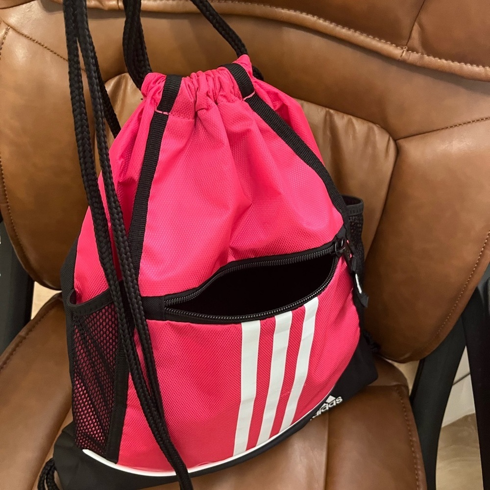 Adidas Alliance Sackpack – Drawstring Backpack for Sports, Small Gym Bag